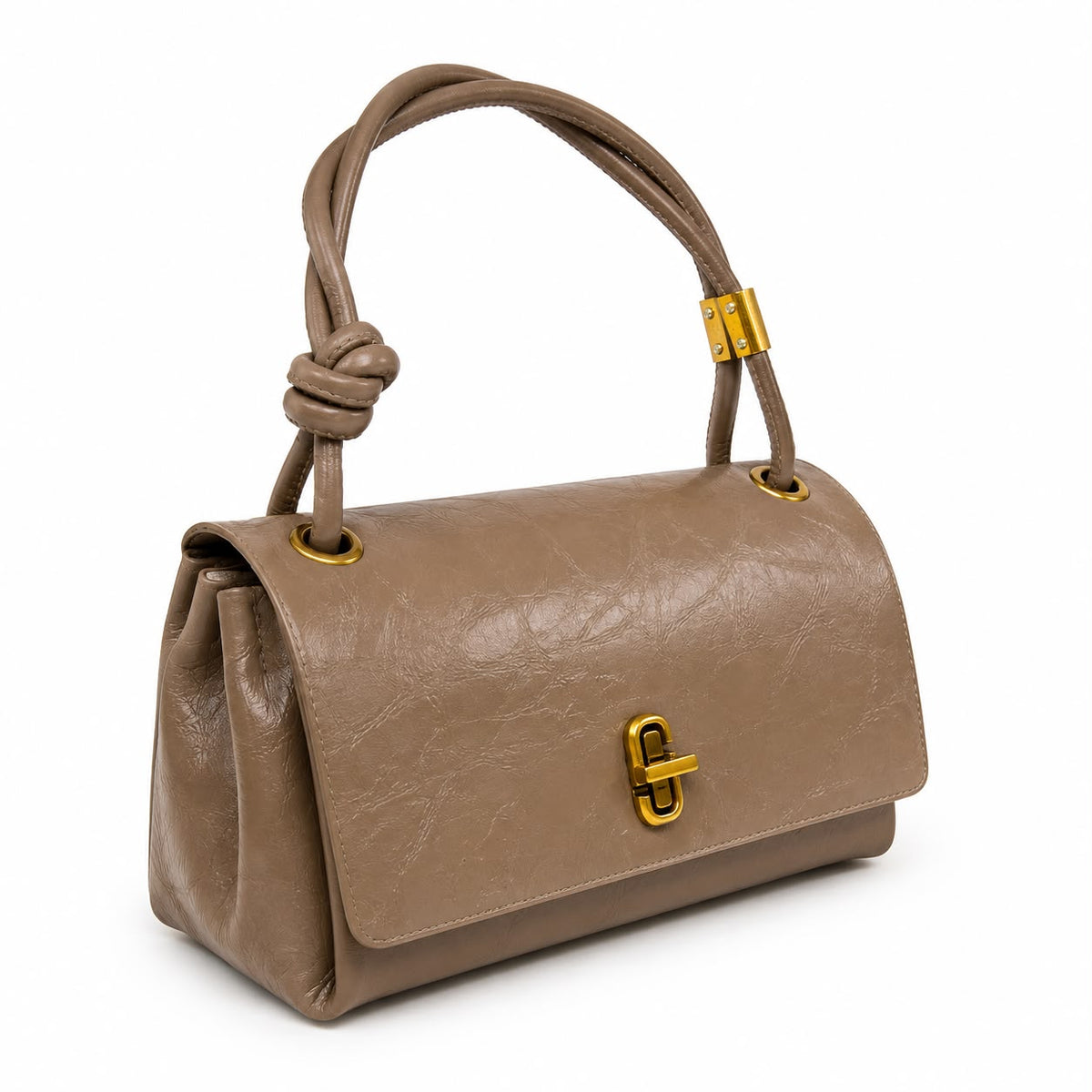 BOLSO MINI EN CUERO SINTÉTICO, CON BOLSILLOS INTERNOS, CORREA DE MANO Y UNA AJUSTABLE