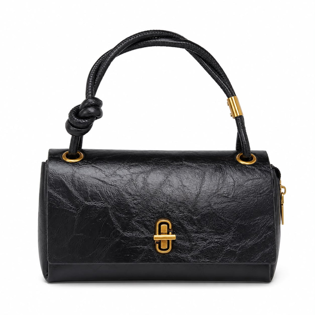 BOLSO MINI EN CUERO SINTÉTICO, CON BOLSILLOS INTERNOS, CORREA DE MANO Y UNA AJUSTABLE