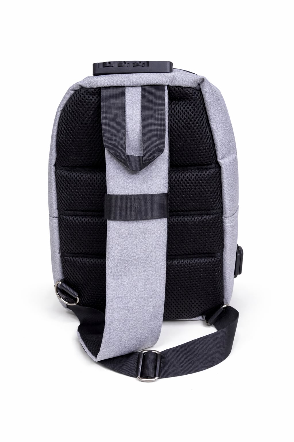 BOLSO ANTIRROBO MEDIANO EN LONA, CON ENTRADA USB.